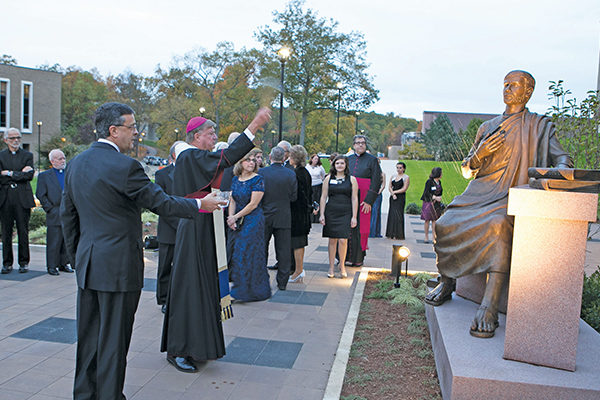 Attendees of the President's Council Dinner witnessed the blessing of the Tsotsis Family Academic Center.