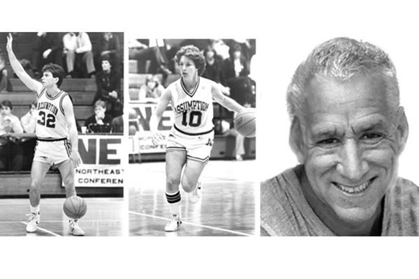 Larry Bornheimer ’89 (Basketball), Karen Doucette ’85 (Basketball/Softball), and Paul Duquette ’81 (Men’s Lacrosse)