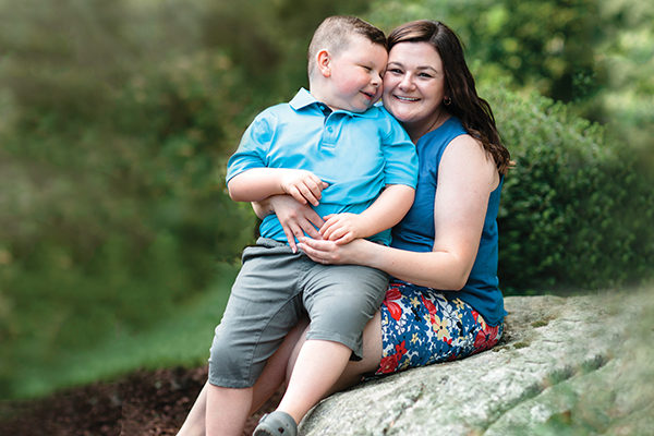 Alison Mason Shilinsky '03 and her son Lucas.