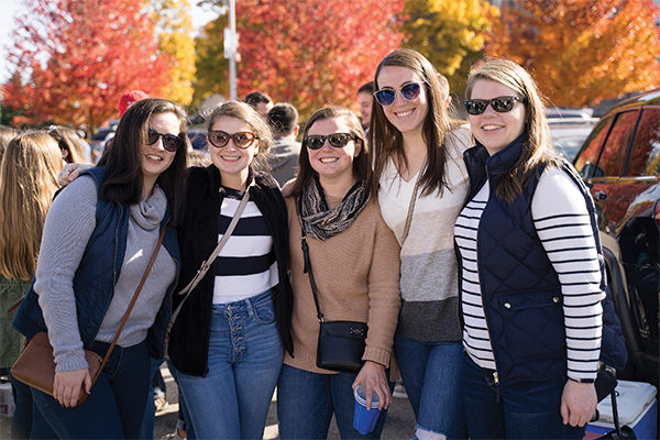 Alumni enjoyed gathering before the annual Homecoming football game.